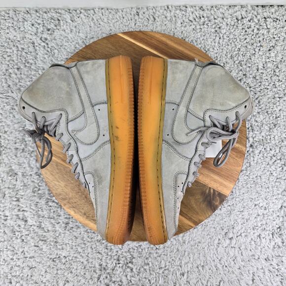 Nike Air Force 1 High WB GS Grey Gum Casual Athletic Sneakers Kids 6y 922066-002 - Picture 7 of 12